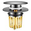 Copper Drain Filter Bounce Cores Sink Drain Plug Sink Basins Drain Basket Sink Stoppers for Bathroom Kitchen Enduring