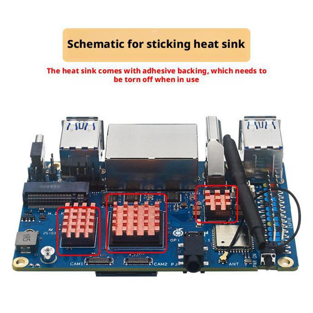 For Orange Pi RV2 Acrylic Case Transparent Protective Box Shell Cooling Fan Copper Heatsinks Optional For Orange Pi RV2 Board