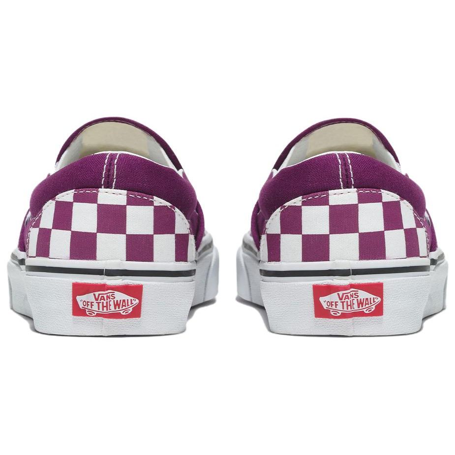 Vans Classic Slip-On Fashion Durable Low-Top Skate Shoes Unisex Sneakers Purple White VN000BVZDRV