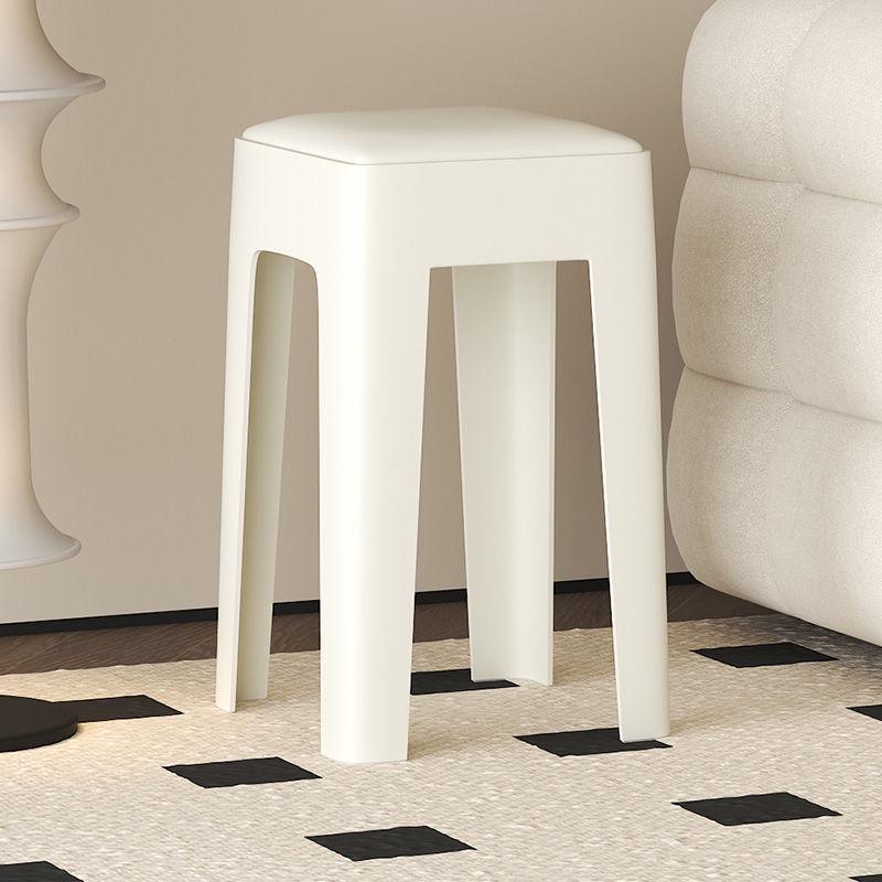 Durable Upholstered Stackable Plastic Stool for Home & Dining