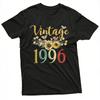 Vintage 1996 Floral Sunflower Design Summer Unisex T Shirt Cotton T Shirt Fashion Unisex Tops Gift for Birthday Celebration
