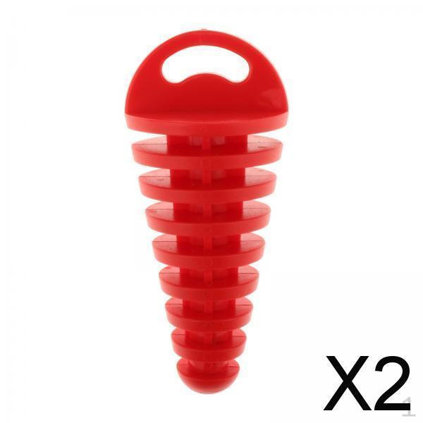 

2xУниверсальная мотоциклетная выхлопная труба Мотоциклетный глушитель Вставка Красный , Красный, 2 шт.