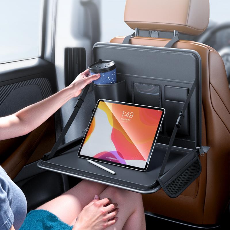 Araba Dizüstü Bilgisayar Tutucu Deri Araba Koltuğu Arkası Asılı Not Defteri Masası Taşınabilir Oto Bilgisayar Masası Yemek Tablet Braketi Yemek Düzenleyici