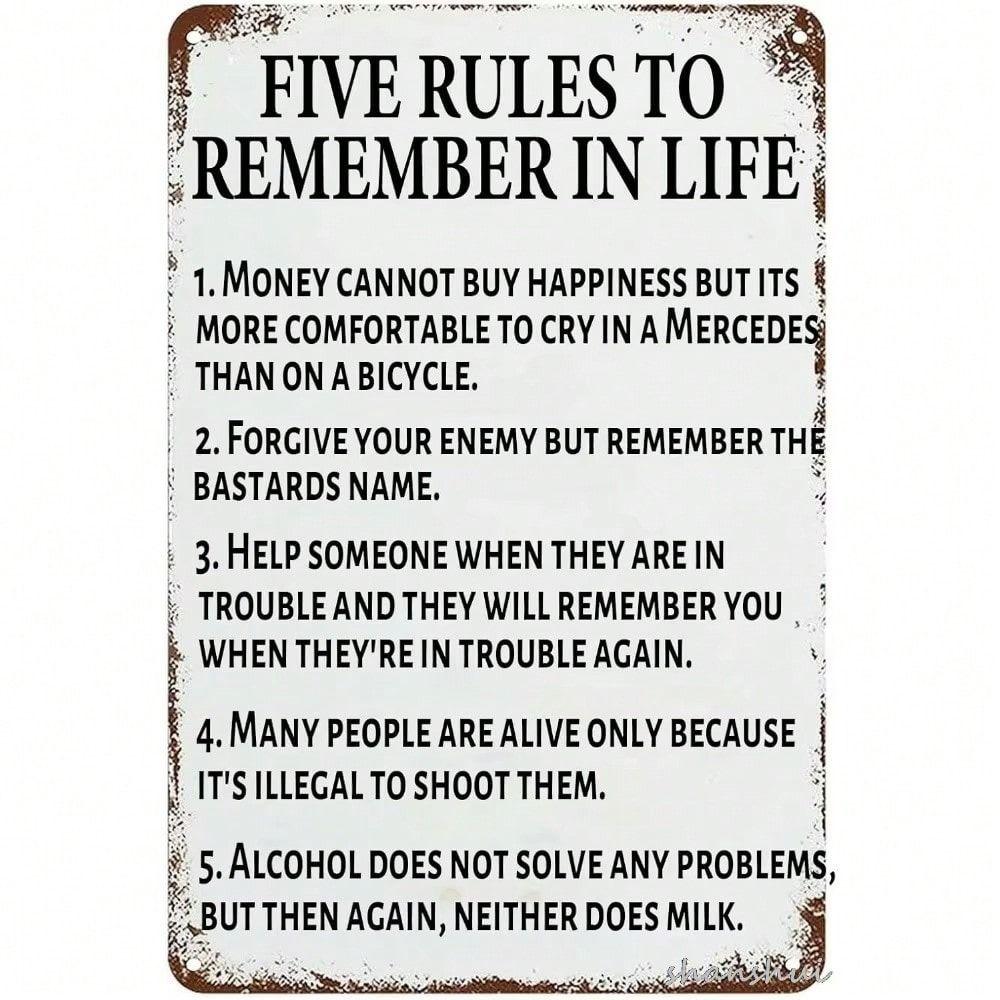 Tin Art Sign, Metal Wall Decor, 20x30cm