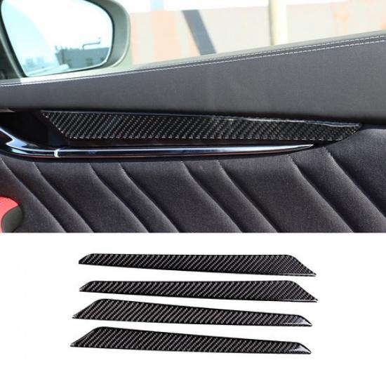 Carbon Fiber Interior Door Panel Cover Trim Fit For Maserati Ghibli 2014-