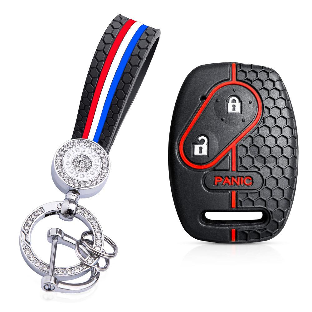 For Honda CRV SRV FRV Fit Civic Accord Jazz For Acura CSX Silicone Key Case Fob Accessories Holder Key Cover Shell