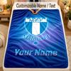 Flannel BlanketMalmö FF Custom Name Text Personalized Soft Warm Throw Blanket Home Decor Gift