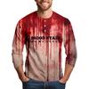 Men's Halloween Print Raglan Dralan Three-quarter Sleeve Casual Top