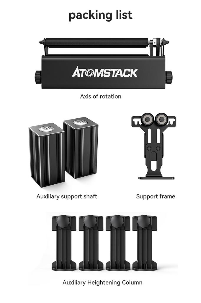 Lasergravierer Drehzylinder AtomStack R3 PRO Zylindrisches Gravurzubehör