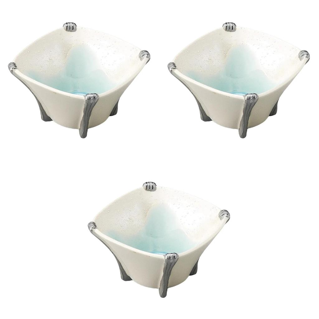 Set of 3 Lake Water Square Small Bowls x Small Bowls Setomonohonpo [10.5 6cm]