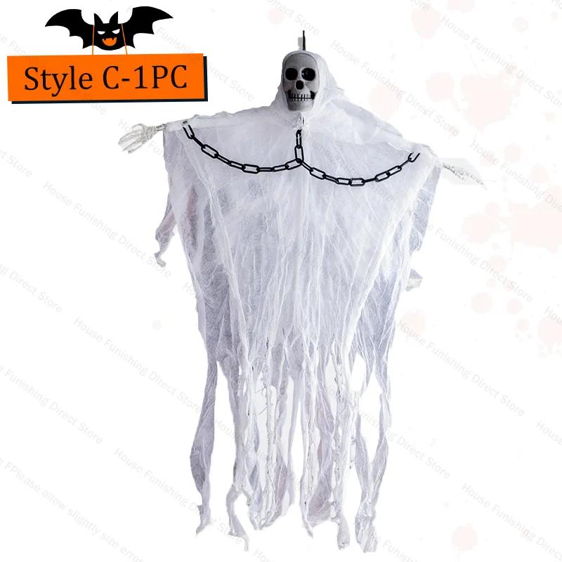 Halloween Hanging Skull Skeleton Ghost Party Decorations Horror Props Haunted House Decorations Halloween Party Outdoor Ornament