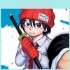 Undead Unluck Winter Knit Cap With Rolled Brim And Cosplay Design For Men And Women