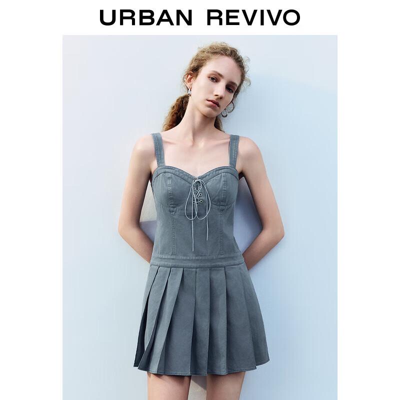 

UR 2024 Autumn Women s Pleated Strappy Dress XL