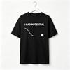 Ik Had Potentieel Grappig Meme T-shirt voor Unisex 100% Katoen Sarcastisch Grafisch T-shirt Casual Korte Mouw Wit 2026 Nieuw