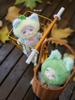 Nommi Fruit Motif Blind Box Plush Mascot, Authentic, Fluffy Body with Fruit Embroidery on the Chest, 3 Switchable Eyes and Various Poses, 6 Types + 1