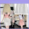 Korean Style Flowy Floral Denim Short Skirt With Zipper For Spring Summer Casual Wear