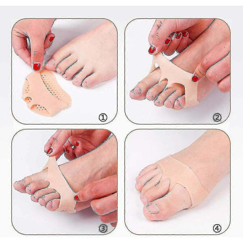 10 Pairs Metatarsal Pads, Gel Foot Pads Forefoot Cushions Bone Pad Breathable