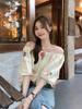 2024 Spring and Summer Sweet New Style Beautiful Versatile French Casual Design Shirts for Women Round Neck Fashion Loose Tops