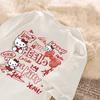 2026 Summer Hello Kitty Oversized Tshirt High Quality 100 Cotton Graffiti MultiCharacter Print Unisex Retro Casual Y2K Tee