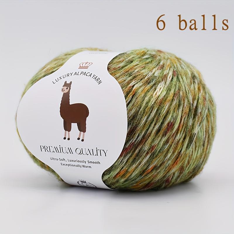 6 Hair Yarn (Wool) - Soft Warm Winter Knitting & Crochet Thread Suitable for Sweaters Hats Gloves Wine300g Total