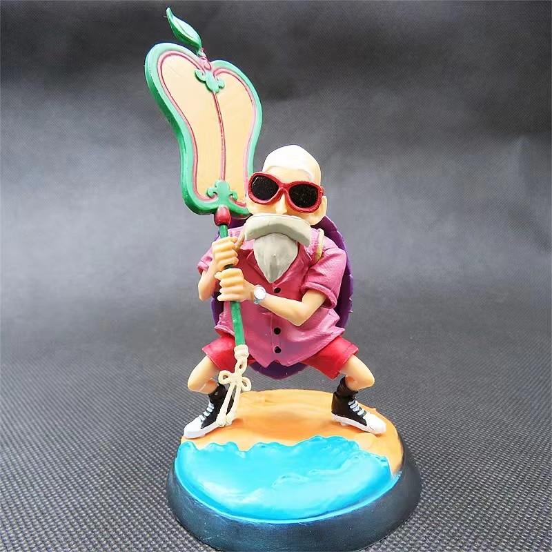 

14cm Dragon Ball Z Anime Figure Tideway Master Roshi Palm-leaf Fan Cartoon PVC Collection Action Figures Model Toy Children Gift