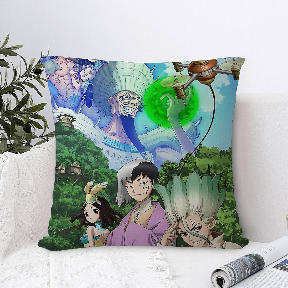 Anime Dr S-STONE-E Cushion Cover Inches Farmhouse Decor Home Throw Pillow Covers For Couch Decorations
