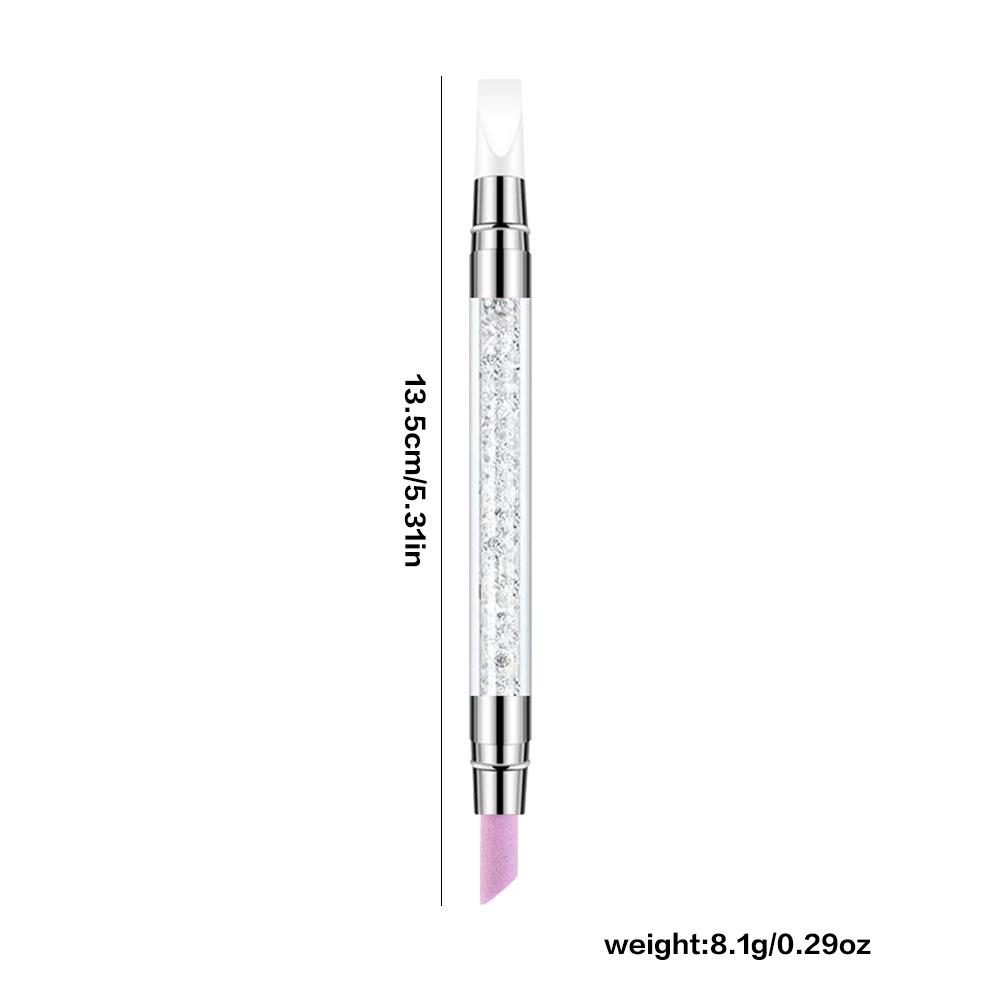 

Двусторонняя силиконовая ручка для нейл-арта: Многофункциональная кварцевая мельница и миксер для геля