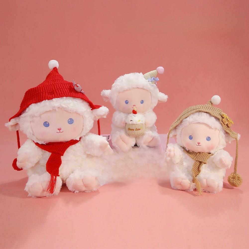 Animal Plush Lamb Toy With Soft Cotton Filling For Kids And Gifting
