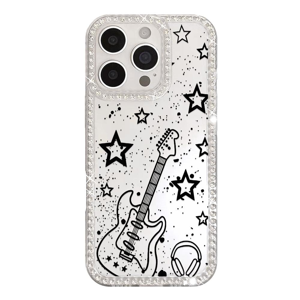 Bracelet Chain Phone Case For iPhone 17 16 15 13 14 for 17Air 17 12 14 16 Pro 17 14 16 Pro Max Sparking Diamond Cute Pattern Hard Cover With Lanyard