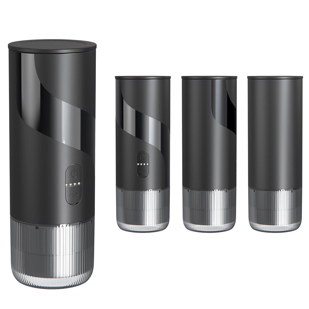 Portable Electric Espresso Machine for Travel, Car & Home - Stainless Steel with Powder Container
