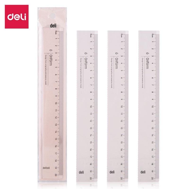 Deli 20cm Transparent Straight Ruler