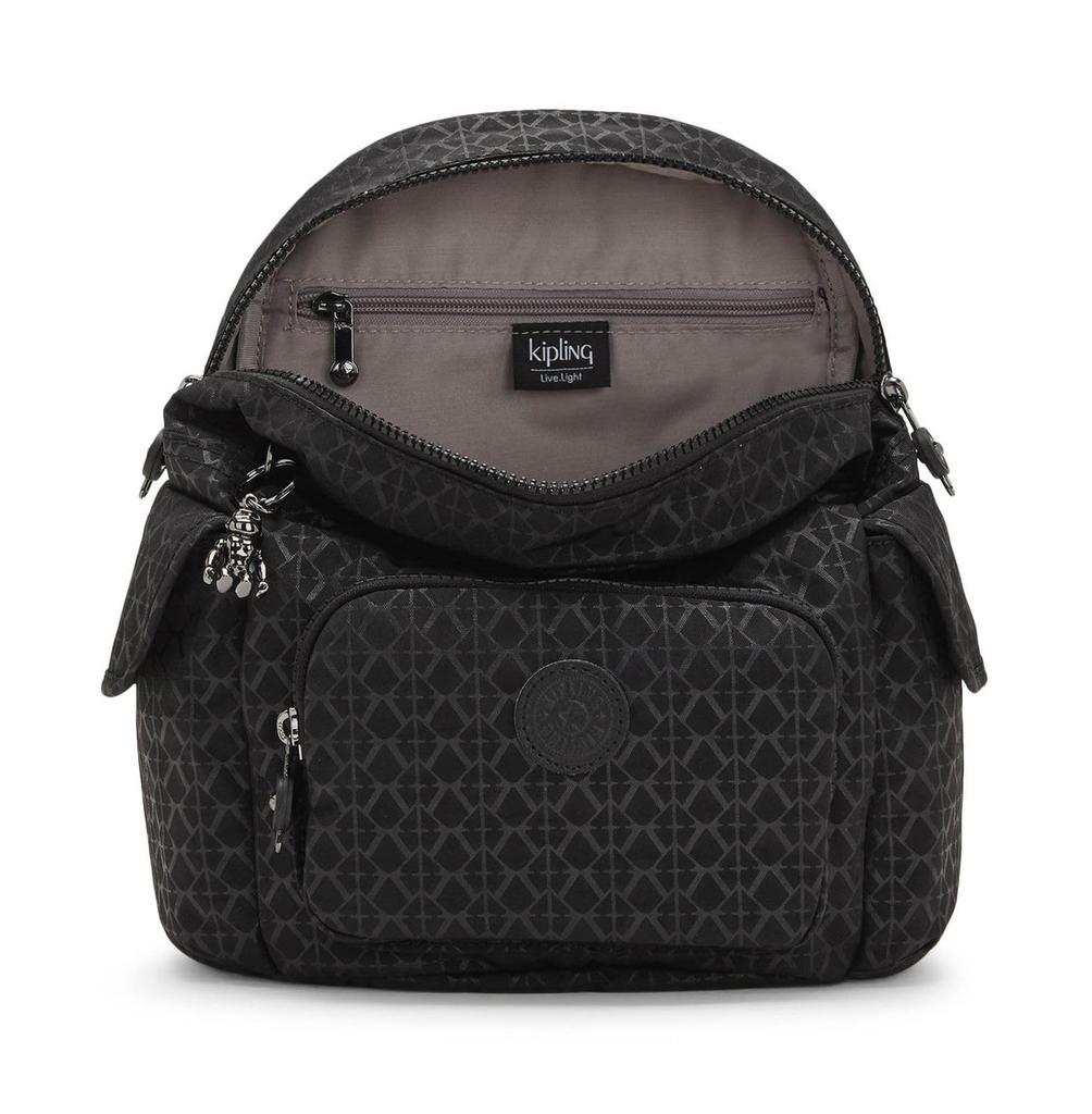 Kipling Offiziell Kipling CITY PACK MINI Signature Emb KI2671K59 Kleiner Rucksack für Damen