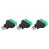 3Pcs RJ45 Screw Terminal Adapter RJ45 Female Thread To 8 Pin Network Connector Welding Free