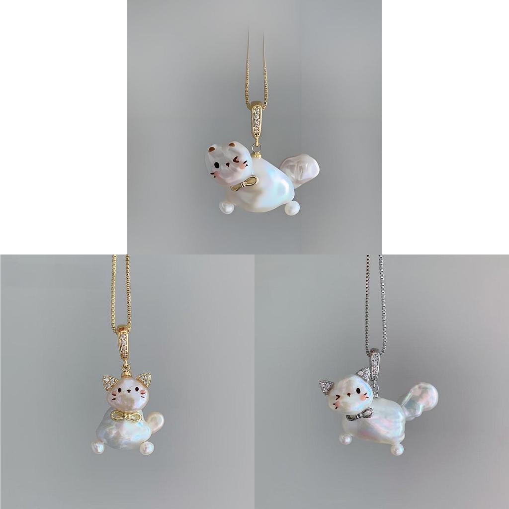 Pet Pendant Necklace With Heartshaped Charm And Gold Plating For Fashionable Cat Lovers