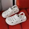 Hole Shoes Platform Indoor Non-slip Couple Wearing Sandals One-word Slippers Zixia