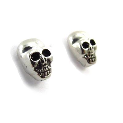 [J6780] - Pendientes de Diseño 'Calavera' plateados