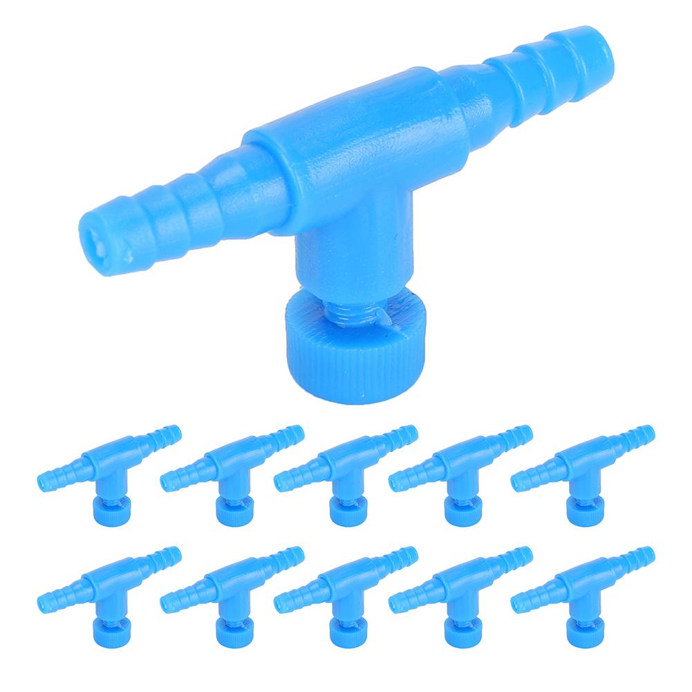 10pcs Fish Tank Tee Connector 3 Way Pump Airline Tube Air Volume Adjust Control Valve for 0.2in Hose