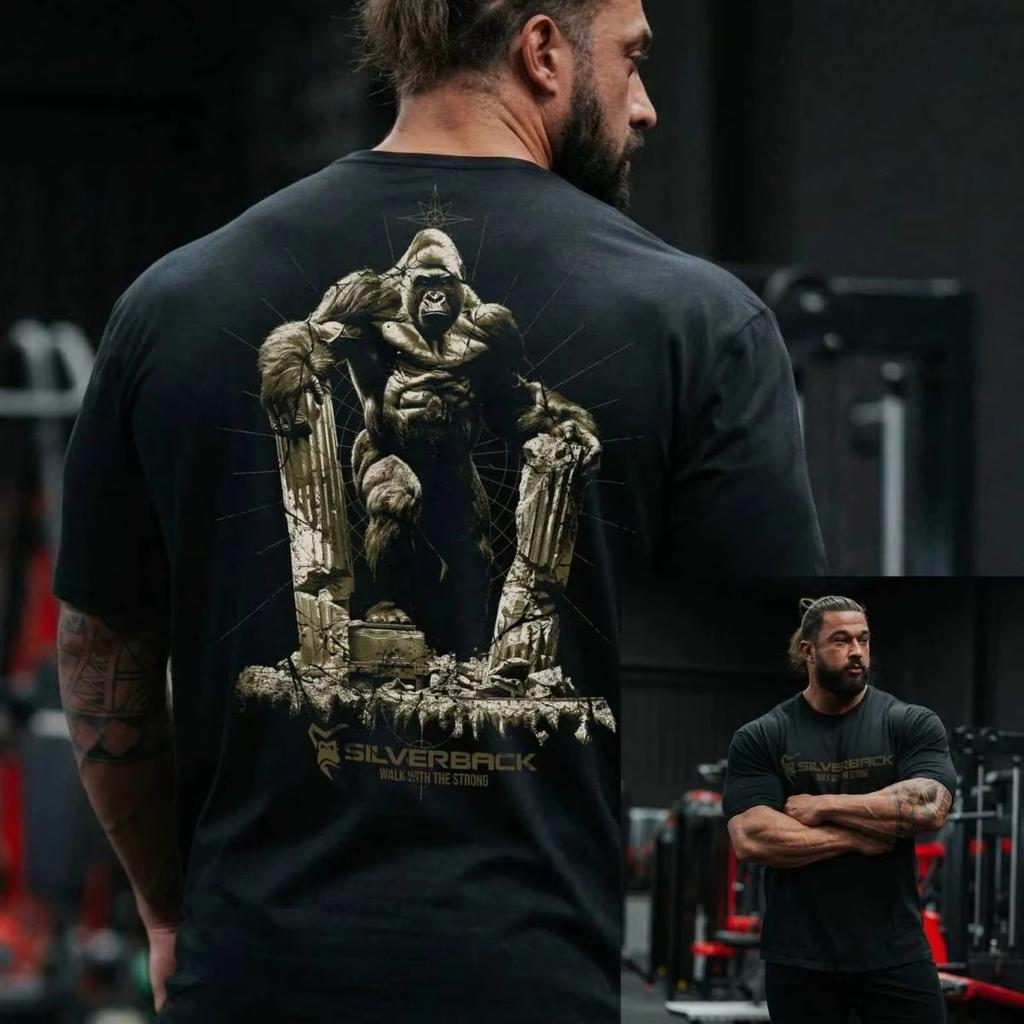 Poseidon Gorilla Professional Strength Training Clothing Brand Tshirt Cotton Graphic Tee Unisex Unisex Summer Streetwear