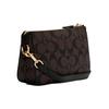 COACH Nolita Coated Canvas Smooth Leather Pochette Underarm Wrist Bag Clutch Small Women's Brown Black (Unisex) Clutches C3308 IMAA8