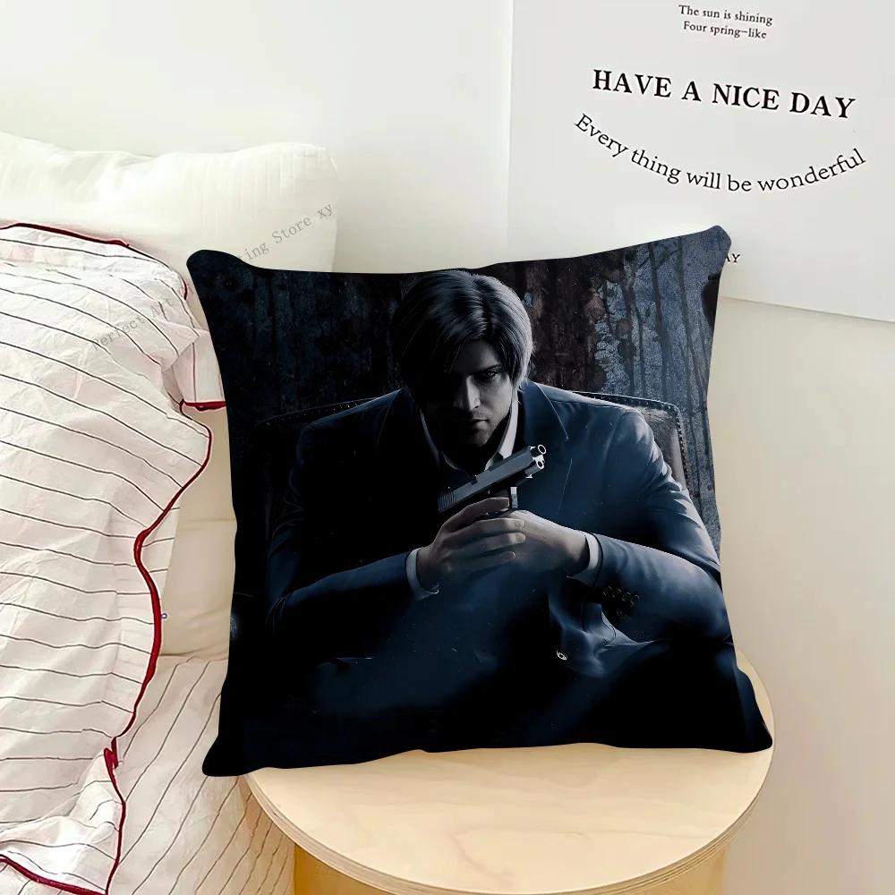 Resident Evil 4 Game Pillow Case Fashion Square Pillowcase Bedroom Sofa Room Ins Decoration Leisure Cushion Cover 40x40