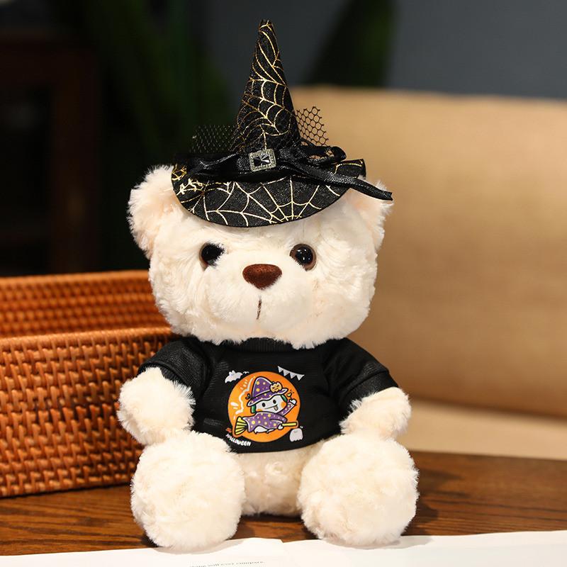 Halloween Hat Witch Teddy Bear Plush Toy Stuffed Doll Bedroom 28cm Decoration