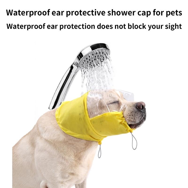 Welpenohr-Badehaube für kleine, mittlere und große Hunde, wasserdicht, zur Geräuschreduzierung, Gehörschutz