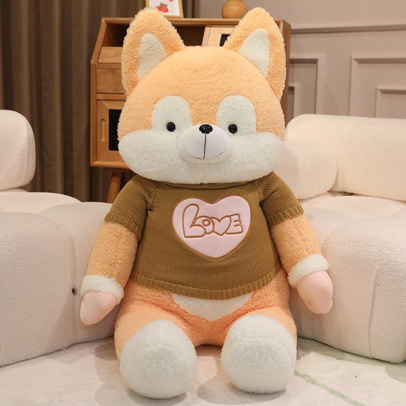 Large Clothed Husky Doll Plush Toy Dog Dog Doll Girl Sleeping Soothing Ragdoll Birthday Gift