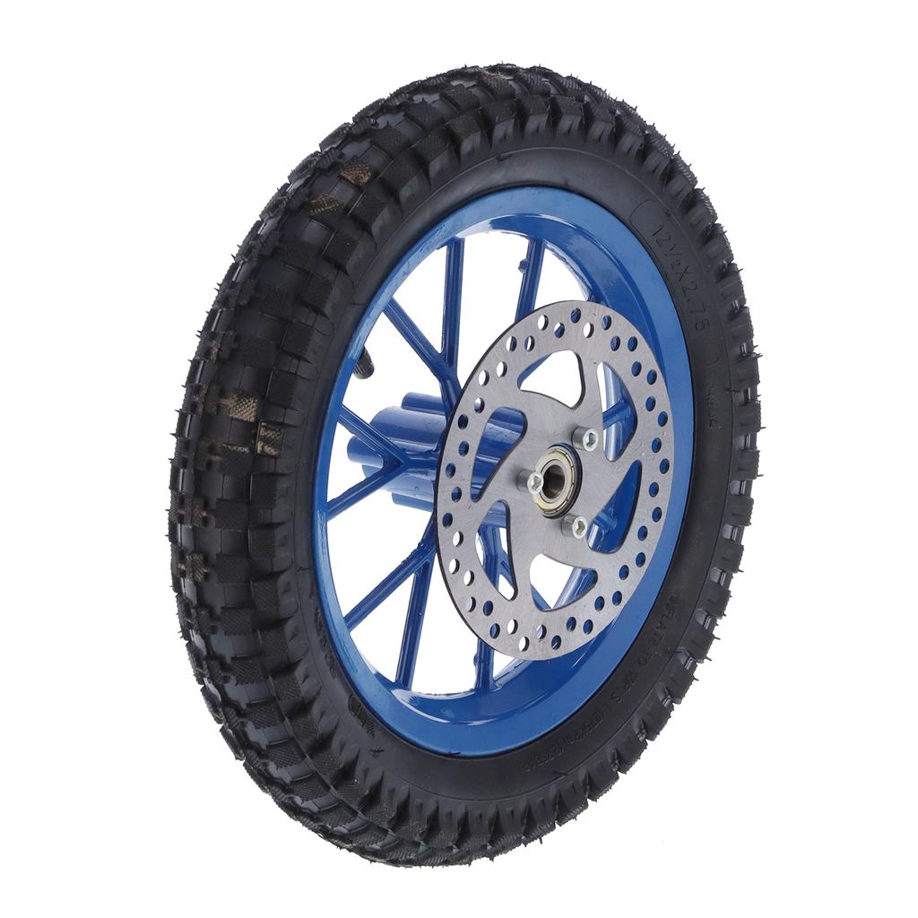 Gummi-Vorderradreifen 12,5x2,75in Scheibenbremse Kettenradschrauben für 47cc 49cc 2-Takt Mini Dirt