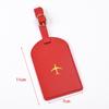 New Portable Luggage Tag Leather Universal Boarding Bag Tag with Signature Paper Voyage Accessories Travel