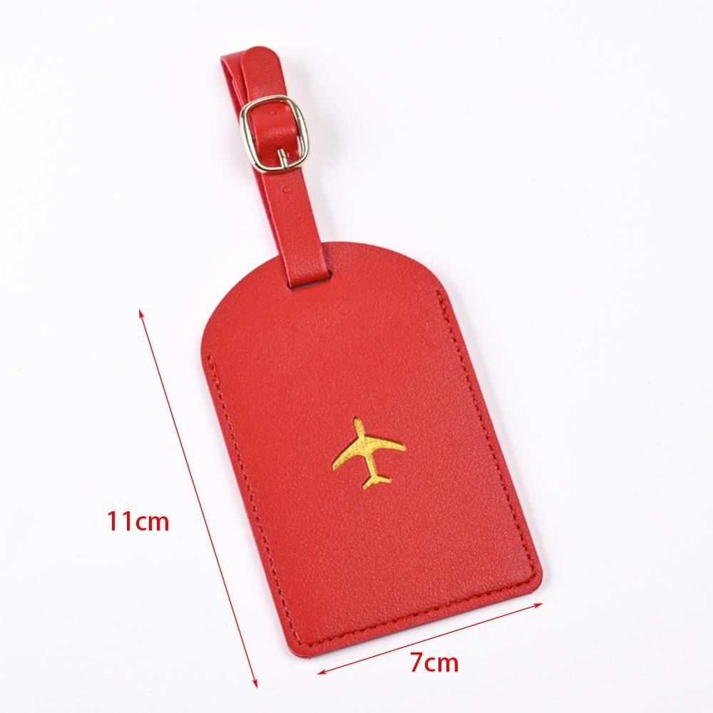 New Portable Luggage Tag Leather Universal Boarding Bag Tag with Signature Paper Voyage Accessories Travel