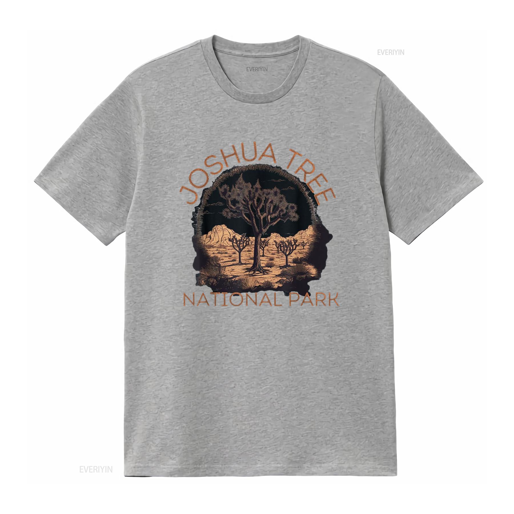 

Joshua Tree National Park Landscape T Shirt vintage Washed Soft Casual Breathable Slightly designer clothes Stretched homme S