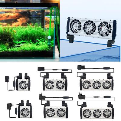 Aquariums Cooling Fan for Fishtanks Low Noise Energy Saving Chiller Aquatic Air Cooler HumidityReducer Chiller System