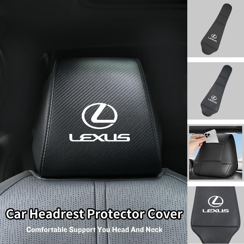 CKU5 Car Seat Headrest Cover Leather Neck Pillow Protector Interior For Lexus UX250h RX450h CT200h RX400h NX300h RX350 RX300 GX47