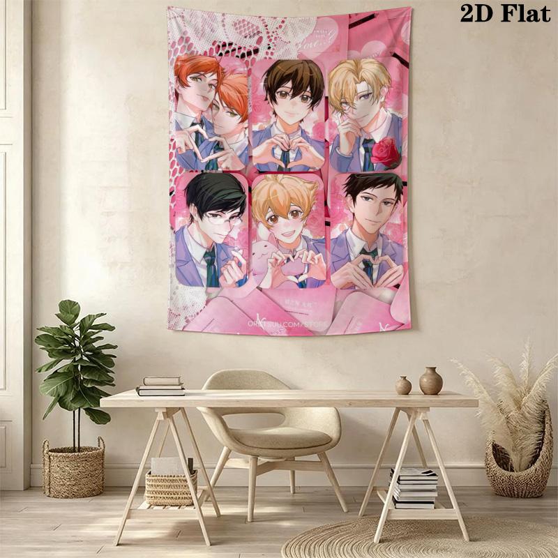 Ouran High School Host Club Pattern Home Decor Tapestry, Wall Hanging, Decorative RV Wall Cloth.DGT0925519
